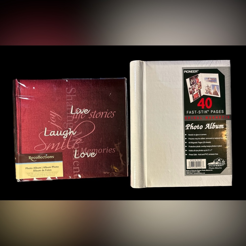 New Vintage Pioneer Photo Album w/ 40 “Fast-Stick” Magnetic Pages Lot Of 2 Read